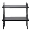 VEVOR Adjustable Kitchen Cabinet Shelf Organizer, Expandable 2 Tier Cabinet Shelf, Stackable Countertop Organizers and Storage Shelf Risers, Pantry Organizers for Kitchen Bathroom Office, Black