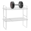 VEVOR Adjustable Kitchen Cabinet Shelf Organizer, Expandable 2 Tier Cabinet Shelf, Stackable Countertop Organizers and Storage Shelf Risers, Pantry Organizers for Kitchen Bathroom Office, White