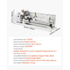 VEVOR Metal Lathe 8.7 x 30 in 1100W Benchtop Lathe Machine Variable Speed, 3000 RPM Max Spindle Speed, with Metal Gear, Brushless Motor, 8 Metric 8 Imperial Threads, for Metalworking Threading Turning