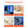VEVOR Sensory Bubble Tube Lamp, 16 Color Changing Light Effects, Water Fish Lamp with Built-in Bluetooth Speaker & White Noise, Fake Aquarium Tank Night Light for Bedroom Living Room Home Decor