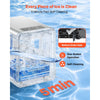VEVOR Countertop Ice Maker, 33 lbs per Day, Self-Cleaning Portable Machine with Scoop, Drawer-Style Ice Access, Nugget Ice-Making Machine with Chewable Ices for Home, Kitchen, Office, Bar & Party