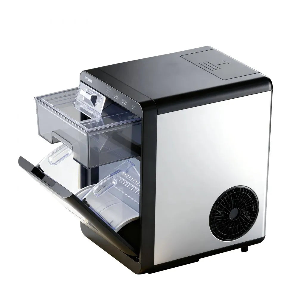 VEVOR Countertop Ice Maker, 44 lbs per Day, Self-Cleaning Portable Machine with Scoop, Drawer-Style Ice Access, Nugget Ice-Making Machine with Chewable Ices for Home, Kitchen, Office, Bar & Party