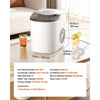 VEVOR Countertop Ice Maker, 7 Cubes Ready in 6 Mins, 26 lbs per Day, Self-Cleaning Portable Machine with Ice Scoop, Ice-Making Machine with 2 Sizes Bullet Ices for Home, Kitchen, Office, Bar & Party