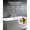 VEVOR Clawfoot Tub Faucet, Deck Mount Bathtub Faucets with Handheld Shower, Vintage Polished Chrome Clawfoot Tub Filler Faucet Shower Kit with 360° Rotation Spout & 59-inch Long Hose for Bathtubs