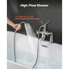 VEVOR Clawfoot Tub Faucet, Deck Mount Bathtub Faucets with Handheld Shower, Vintage Polished Chrome Clawfoot Tub Filler Faucet Shower Kit with 360° Rotation Spout & 59-inch Long Hose for Bathtubs