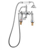 VEVOR Clawfoot Tub Faucet, Deck Mount Bathtub Faucets with Handheld Shower, Vintage Polished Chrome Clawfoot Tub Filler Faucet Shower Kit with 360° Rotation Spout & 59-inch Long Hose for Bathtubs