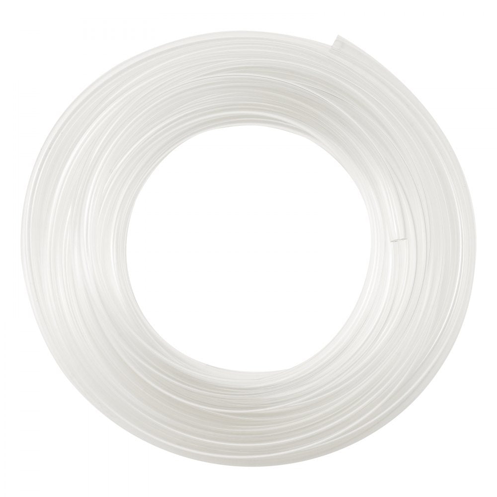VEVOR Clear Vinyl Tubing, 3/8" ID x 1/2" OD, 50FT Plastic PVC Tubing, Flexible and Cuttable Clear Hose, 1/16 in Wall Thickness, High-strength PVC Material for Aquarium Irrigation Swimming Pool Lab