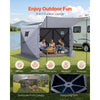 VEVOR Pop up Gazebo Screen Tent, 12 x 12 ft Large 6-Sided Camping Canopy Tent with Removable Top & Carry Bag, Quick-Set & Bite-Proof, Screen House Sun Shelter for 8-10 Persons Backyard Patio, Grey
