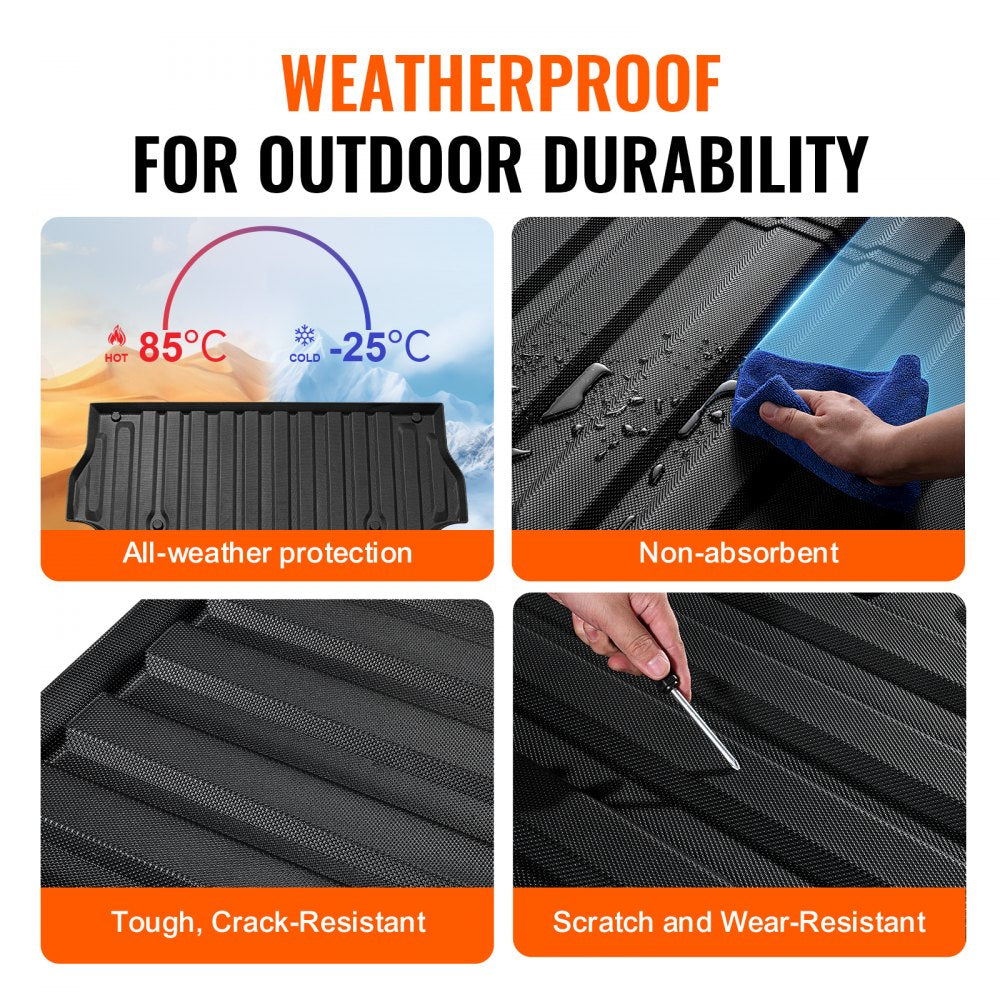 VEVOR Truck Bed Mat, Compatible with 2017-2024 Ford F250/F350, TPE Truck Bed Liner Mat Fits for 6.8 FT Bed, Thick and Heavy-Duty Bed Mat Car Accessories for All-Weather Protection, Prevent Slipping