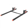 VEVOR Pallet Forks, 2000 lbs Clamp on Pallet Forks, 60-Inch Total Length Heavy-Duty Tractor Fork with Adjustable Stabilizer Bar for Tractor Attachments, Loader Bucket, and Skid Steer, Black