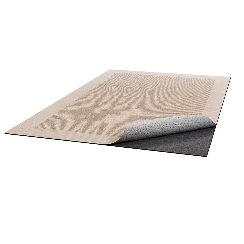 VEVOR Rug Pad 8 x 10 ft, Non-slip Carpet Area Pad, Rug Mat Padding with Dual Surface Felt Cushion & Rubber Gripper, Hardwood Floor Protection for All Floors, Finishes, Keeps Carpets in Place