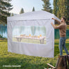 VEVOR Canopy Sidewalls, Fit for 10 x 10 ft Pop Up Canopy Tent, Tent Side Walls with Waterproof and Sunlight Protection Layer for Outdoor Event Tents, Vendor Booths, Camping (1 Sidewall Only, White)
