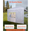 VEVOR Canopy Sidewalls, Fit for 10 x 10 ft Pop Up Canopy Tent, Tent Side Walls with Waterproof and Sunlight Protection Layer for Outdoor Event Tents, Vendor Booths, Camping (4 Sidewalls Only, White)