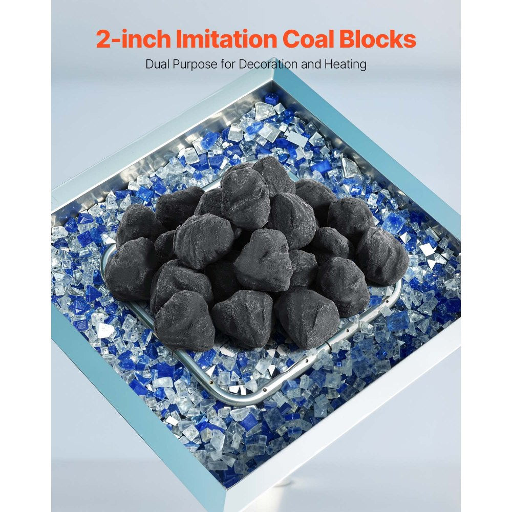 VEVOR Lava Rocks, 1.2-2.0 inch 25 Pcs Fire Stones Lava Rocks For Fire Pit, Reusable Fire Pit Stones Indoor and Outdoor Use, Decorative Firepit Rocks for Propane/Gas Fireplace,Stove,Courtyard,Camping