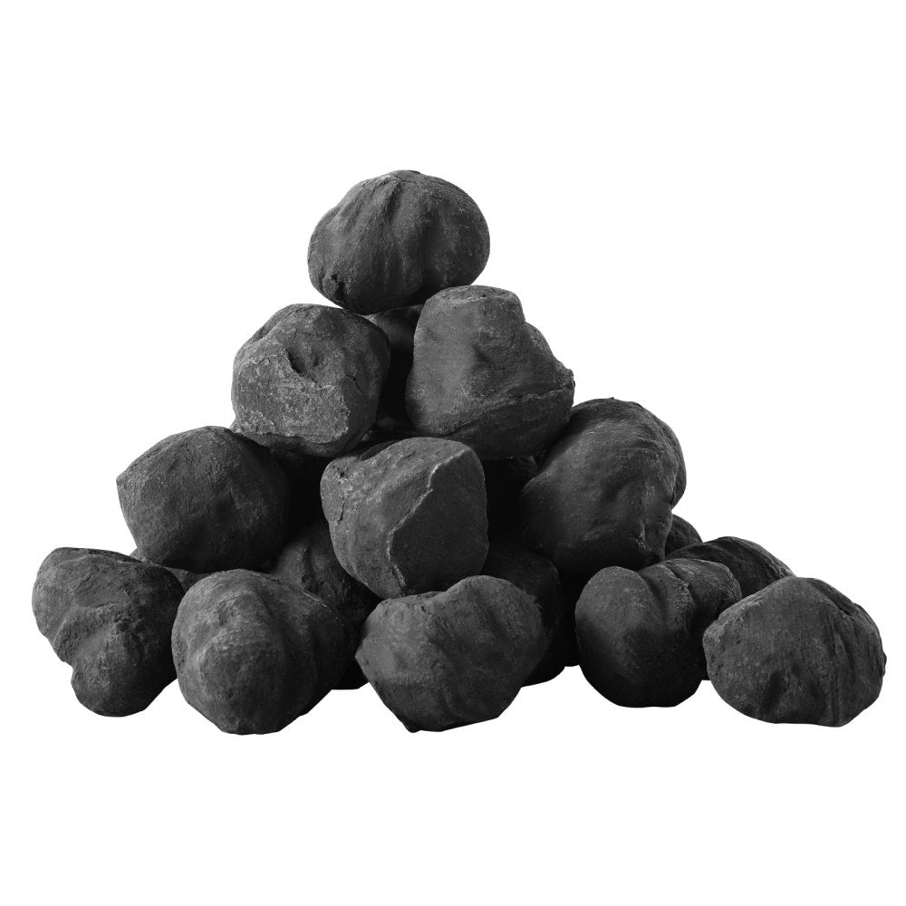 VEVOR Lava Rocks, 1.2-2.0 inch 25 Pcs Fire Stones Lava Rocks For Fire Pit, Reusable Fire Pit Stones Indoor and Outdoor Use, Decorative Firepit Rocks for Propane/Gas Fireplace,Stove,Courtyard,Camping