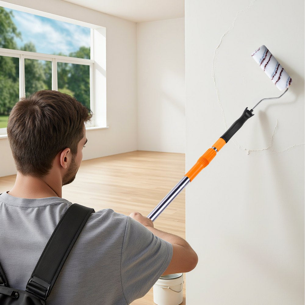 VEVOR 4 Inch Paint Roller Frame, Paint Handles Fits 4 in Mini Roller, Painting Supplies for Wall House Homes, Lightweight Mini Rollers Tools for Ceiling Small Areas Edges and Corners, 12 Pack, Black