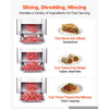 VEVOR Meat Cutting Machine, 350 Lb/H 550W Meat Slicer, 3.5mm Blade Shredder for Kitchen, Restaurant, and Supermarket, 3.5mm Heavy Duty Stainless Steel Blade Shredder, Electric Commercial Food Slicers