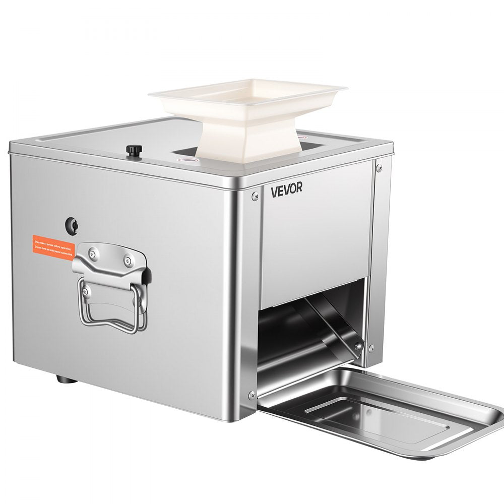 VEVOR Meat Cutting Machine, 350 Lb/H 550W Meat Slicer, 3.5mm Blade Shredder for Kitchen, Restaurant, and Supermarket, 3.5mm Heavy Duty Stainless Steel Blade Shredder, Electric Commercial Food Slicers