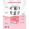 VEVOR Electric Cotton Candy Machine, 1000W Commercial Candy Floss Maker with 20.5 in Stainless Steel Bowl, Sugar Scoop, and Drawer, Easy Home Use, Perfect for Kids Birthday, Family Party, Pink