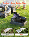 VEVOR lawn mower blade sharpener restores a sharp cutting edge - before and after