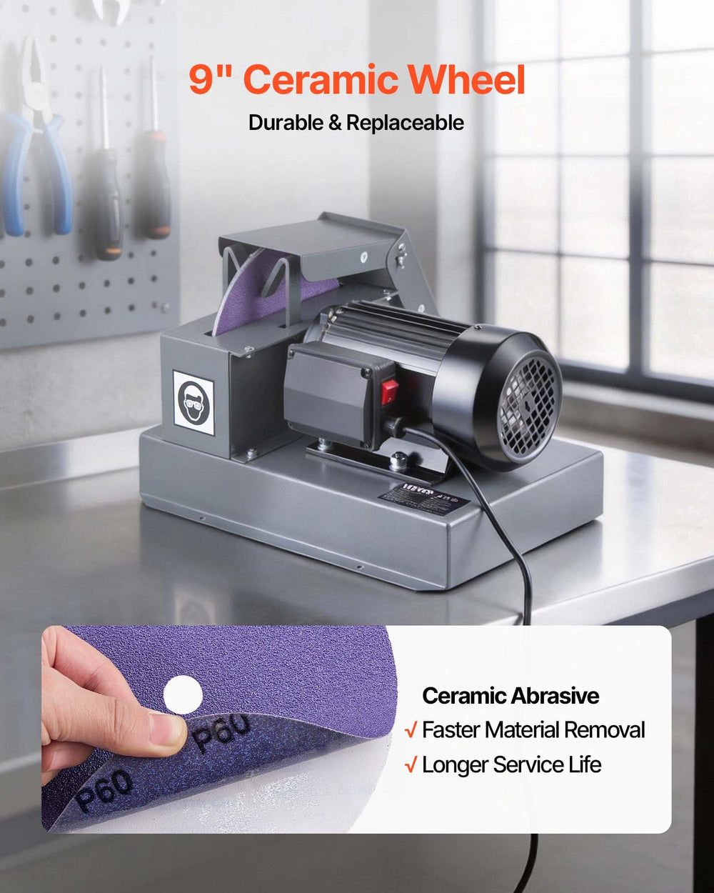 9-inch ceramic wheel durable and replaceable - ceramic abrasive