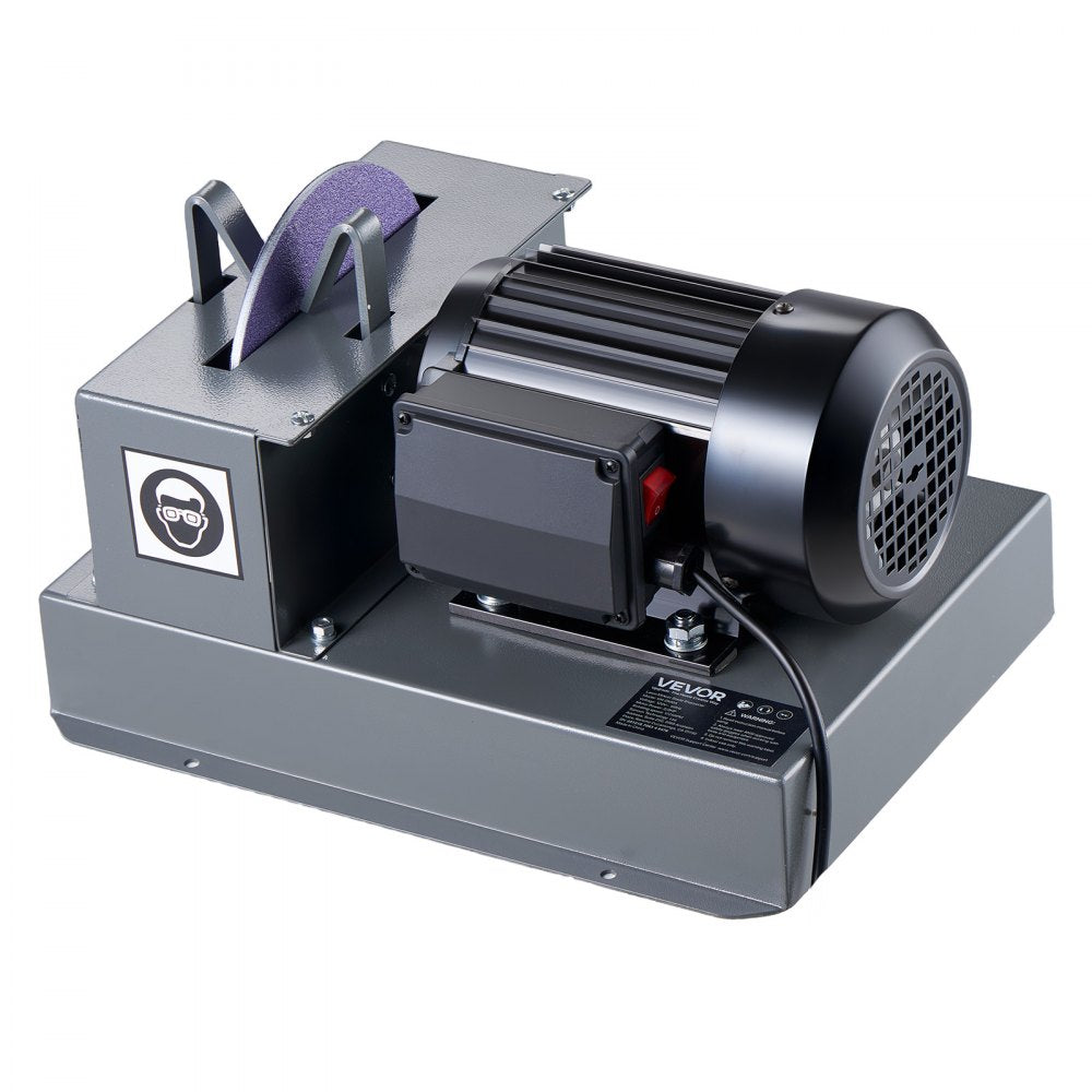 VEVOR Lawn Mower Blade Sharpener, 2/3HP Lawnmower Blade Grinder with 7" Ceramic Grinding Wheel  and Balancer, 30° or 40° Blade Sharpening Machine for High Lift, Low Lift, Gator & Flat Blades