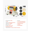 VEVOR Bench Buffer Polisher, 1/2HP Polishing and Buffing Machine, 0 to 8000RPM Benchtop Polisher with 2PCS 4" Cotton Wheel, 3PCS 3" Abrasive Fiber Wheels & Polishing Compound for Metal Jewelry Wood