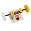 VEVOR Bench Buffer Polisher, 1/2HP Polishing and Buffing Machine, 0 to 8000RPM Benchtop Polisher with 2PCS 4" Cotton Wheel, 3PCS 3" Abrasive Fiber Wheels & Polishing Compound for Metal Jewelry Wood
