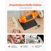 VEVOR 1/2HP Bench Buffer Polisher, 6-inch Bench Polishing Buffing Machine, 3450RPM Single Speed Benchtop Polisher with 2PCS Cloth Wheels & Cast Iron Base for Metal, Jewelry, Wood Polishing