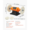 VEVOR 1/2HP Bench Buffer Polisher, 6-inch Bench Polishing Buffing Machine, 3450RPM Single Speed Benchtop Polisher with 2PCS Cloth Wheels & Cast Iron Base for Metal, Jewelry, Wood Polishing