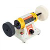 VEVOR Bench Buffer Polisher, 1/2HP Polishing Buffing Machine, 0 to 8000RPM Benchtop Polisher Grinder with 4" Cloth Wheel, 3" Grinding Wheel & 3" Fiber Wheel for Metal, Jewelry, Wood and Plastic