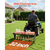 VEVOR Tow Behind Plug Aerator, 32 in Lawn Spike Aerator with Universal Hitch, Heavy Duty & Rust-Resistant, Pull Behind Spike Aerator Tool with Folded Edge Tray, for Farmland & Garden Tractors