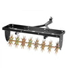VEVOR Tow Behind Plug Aerator, 32 in Lawn Spike Aerator with Universal Hitch, Heavy Duty & Rust-Resistant, Pull Behind Spike Aerator Tool with Folded Edge Tray, for Farmland & Garden Tractors