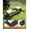 VEVOR Tow Behind Plug Aerator, 40 in Lawn Spike Aerator with Universal Hitch, 150lbs Weight Capacity, Heavy Duty  & Rust-Resistant, Pull Behind Aeration Tool with Tray for Farmland & Garden Tractors