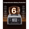 VEVOR Smart Battery Charger, 16A, 6V 12V 24V 36V 48V 60V 72V Lithium LiFePO4 Lead-Acid (Gel/AGM) Car Battery Charger, with LCD Display, Trickle Charging Maintainer Desulfator, for Car Boat Motorcycle