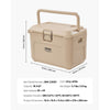VEVOR Portable Cooler, 16.5 QT Hard Cooler with Ice Retention, Heavy-Duty Handles and Cup Holder, Lightweight Rigid Material Insulated Portable Cooler, Suitable for Family Picnics and Short Trips