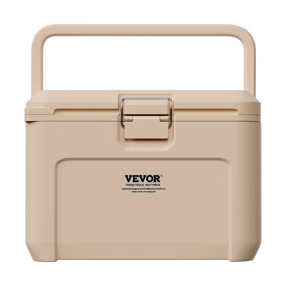 VEVOR Portable Cooler, 16.5 QT Hard Cooler with Ice Retention, Heavy-Duty Handles and Cup Holder, Lightweight Rigid Material Insulated Portable Cooler, Suitable for Family Picnics and Short Trips