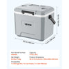 VEVOR Hard Cooler, 17QT Portable Cooler, Leak-Resistant Coolbox Keeps Contents Cool for 48 Hours, Insulated Chests with Ice Retention and Heavy-Duty Handle, Ultra-Light for Camping, Concerts, Sports