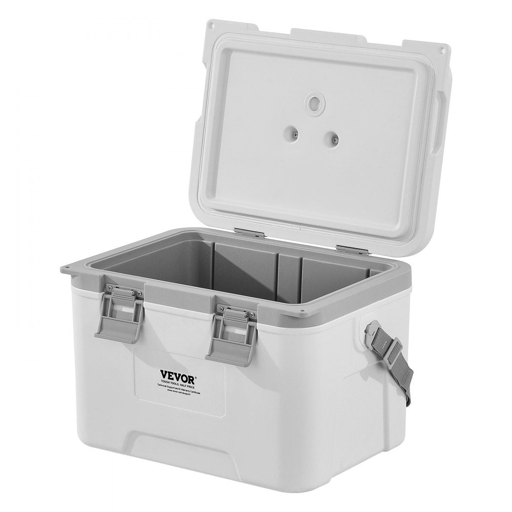 VEVOR Portable Cooler, 21 QT Hard Cooler with Ice Retention, Heavy-Duty Handles and Strap, Lightweight Rigid Material Insulated Portable Cooler, Suitable for Family Picnics and Short Trips