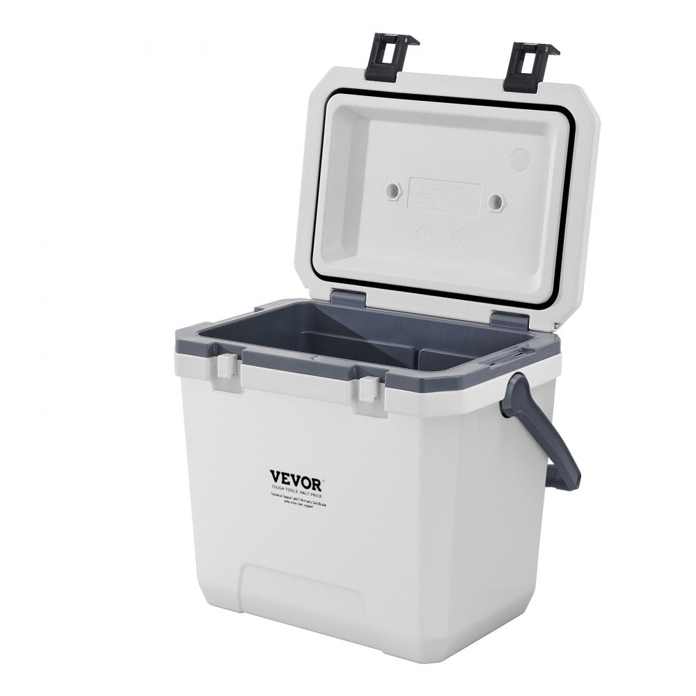 VEVOR Portable Cooler, 38 QT Hard Cooler with Ice Retention, Heavy-Duty Handles and Cup Holder, Lightweight Rigid Material Insulated Portable Cooler, Suitable for Family Picnics and Long Trips