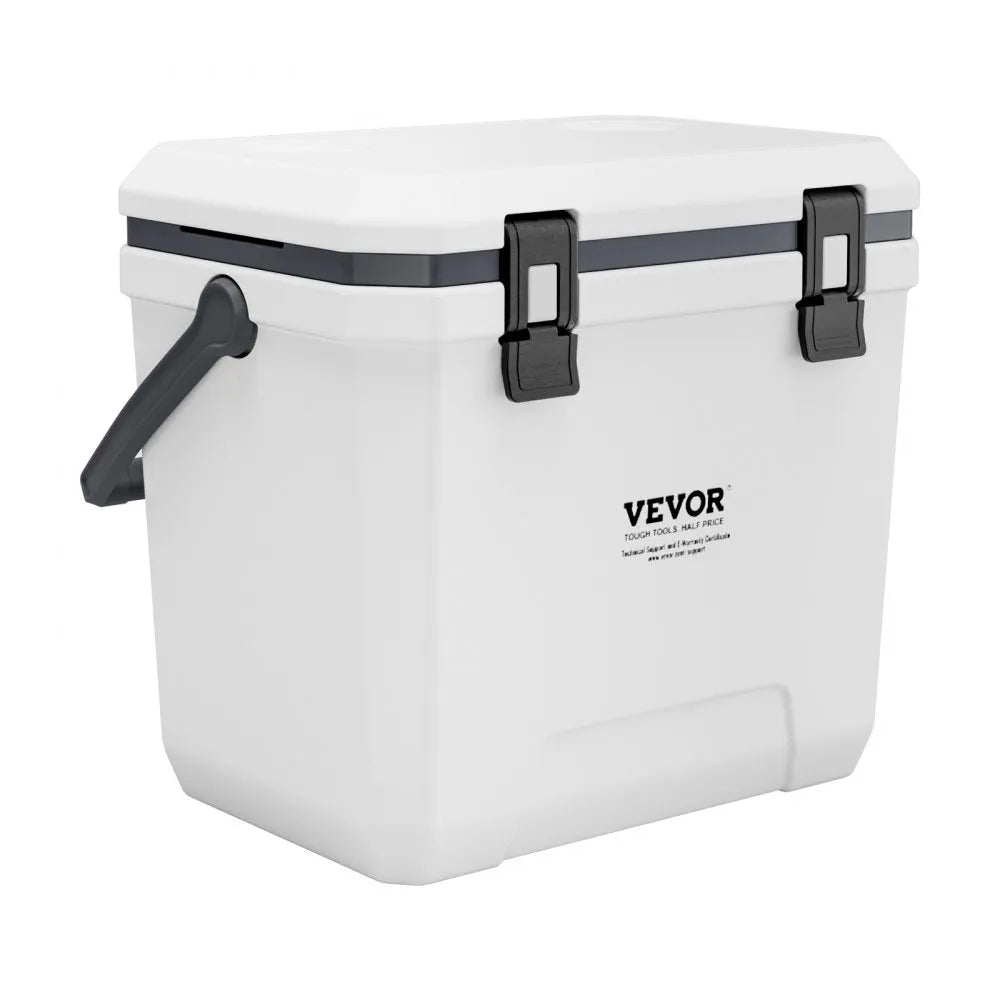 VEVOR Portable Cooler, 38 QT Hard Cooler with Ice Retention, Heavy-Duty Handles and Cup Holder, Lightweight Rigid Material Insulated Portable Cooler, Suitable for Family Picnics and Long Trips