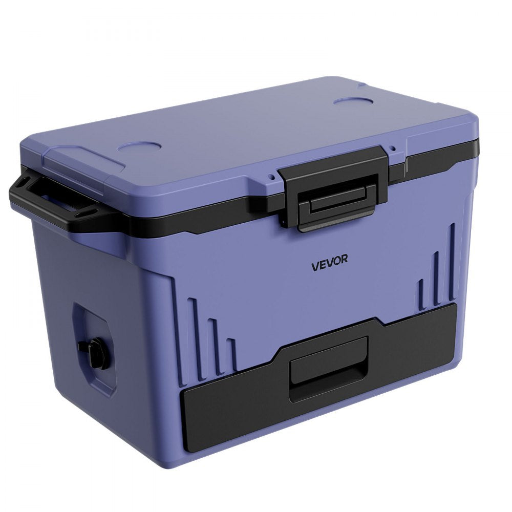 VEVOR Hard Cooler, 50QT Portable Cooler, Leak-Resistant Coolbox Keeps Contents Cool for 48 Hours, Insulated Chests with Ice Retention and Heavy-Duty Handle, Ultra-Light for Camping, Concerts, Sports
