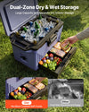 VEVOR Hard Cooler, 50QT Portable Cooler, Leak-Resistant Coolbox Keeps Contents Cool for 48 Hours, Insulated Chests with Ice Retention and Heavy-Duty Handle, Ultra-Light for Camping, Concerts, Sports