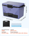 VEVOR Hard Cooler, 50QT Portable Cooler, Leak-Resistant Coolbox Keeps Contents Cool for 48 Hours, Insulated Chests with Ice Retention and Heavy-Duty Handle, Ultra-Light for Camping, Concerts, Sports