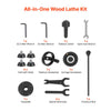 VEVOR Wood Lathe 3/4 HP 12" x 18" Benchtop Wood Lathe Machine 5 Speeds, 780/1320/1920/2640/3840 RPM, with Tool Rest, Wrenches, Faceplate, Heavy Duty, for Beginner Professional Woodworking, Woodturning