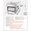 VEVOR Chamber Vacuum Sealer 2.2 Gal Chamber 12" Seal Bar Packing Machine, for Home Kitchen Use, 180W Commercial-Grade Oil Pump, Stainless Steel Food Packaging Machine for Meats, Marinades & Sous Vide