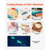 VEVOR Cutting Machine, Automatic Edge Detection Vinyl Cutter Machine with Design Software and Materials, Compatible with Multiple File Formats, for Creating Customized DIY Crafts, Cards, Stickers