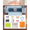 VEVOR Vinyl Cutting Machine, 12 in, Button and Screen Controlled Vinyl Cutter, 20000+ Built-in Design Resources, Compatible with Mac, Windows, Android and iOS, for Creating Customized Crafts Cards