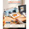 VEVOR Vinyl Cutting Machine, 12 in, Button and Screen Controlled Vinyl Cutter, 20000+ Built-in Design Resources, Compatible with Mac, Windows, Android and iOS, for Creating Customized Crafts Cards