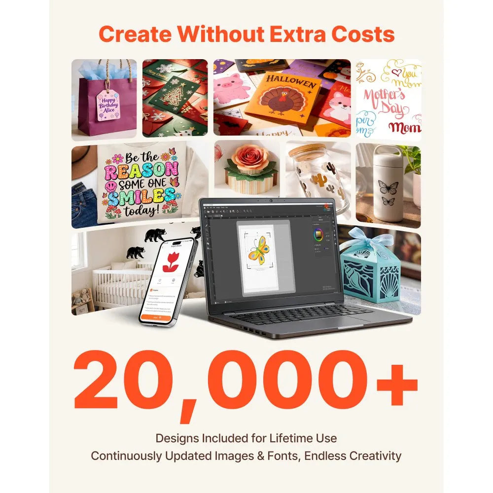 Create without extra costs - 20,000+ designs included